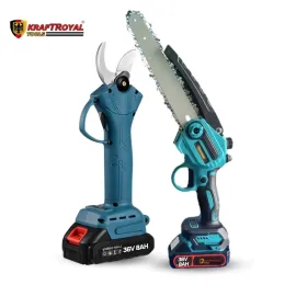 Промо 2в1 комплект KraftRoyal Акумулаторна Лозарска ножица и Акумулаторен Трион с Омасляване Промо 2в1 комплект KraftRoyal Акумулаторна Лозарска ножица и Акумулаторен Трион с Омасляване