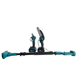 Комплект KraftMaster 3-в-1: Акумулаторна Ножица, Трион и Телескопичен Прът (36V)