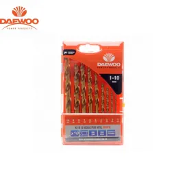 Комплект свредла за метал DAEWOO DWKIT10, 1-10 мм, 10 броя Комплект свредла за метал DAEWOO DWKIT10, 1-10 мм, 10 броя