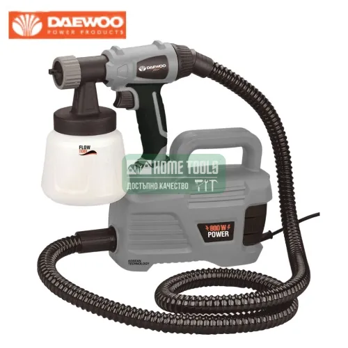 Пистолет за боядисване с електрически компресор DAEWOO DASP800, 800 W, 0.3 бара, 1100 мл/мин