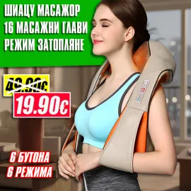 Шиацу масажор за врат и гръб с инфрачервено загряване – Облекчение и Релакс