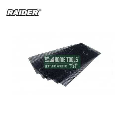 Шкурка мрежа от силициев карбид RAIDER 93 x 230 mm P 150 5 броя