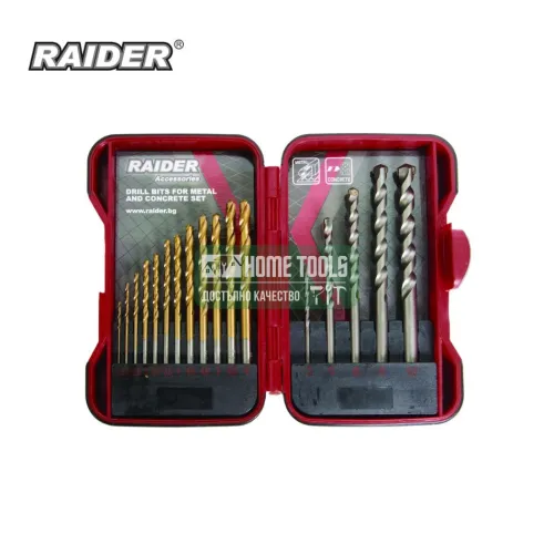 Свредла за метал и бетон 17 броя комплект Raider Ø1.5 - 10 mm
