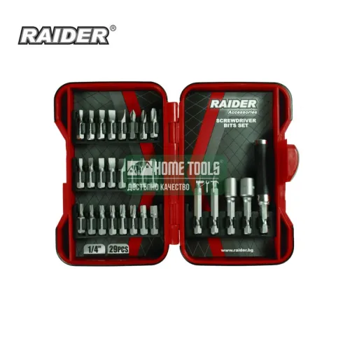 Накрайници 1/4" RAIDER 29 броя комплект