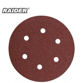 Шкурка с велкро Raider, ø150 мм, K120, 10 броя