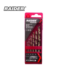 Комплект свредла за метал Raider, ø2, 3, 4, 5, 6, 8 мм, HSS-CO