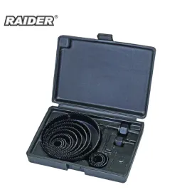 Комплект боркорони за дърво Raider, ø19-127 мм, 16 части Комплект боркорони за дърво Raider, ø19-127 мм, 16 части