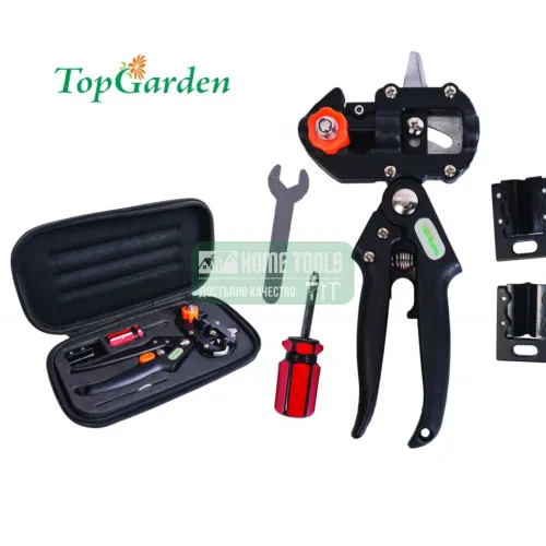 Ножица за ашладисване TopGarden, с 3 приставки