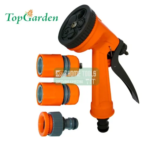 Пистолет за поливане с накрайници TopGarden, 5 функции