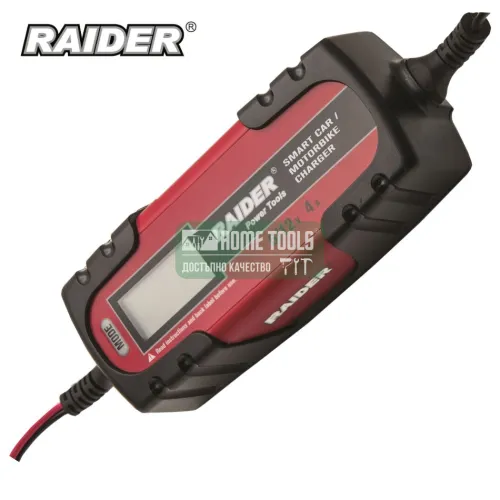 Инверторно зарядно устройство за акумулатори RAIDER RD-BC13, 230 V AC, 1 А - 4 А