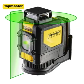 Зелен линеен лазерен нивелир TopMaster, 40 м, с батерии и аксесоари Зелен линеен лазерен нивелир TopMaster, 40 м, с батерии и аксесоари