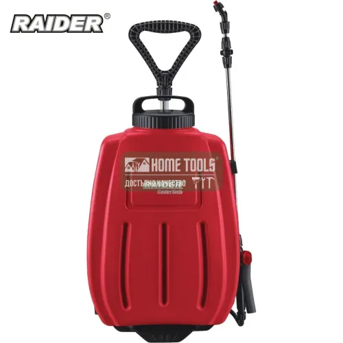 Акумулаторна пръскачка Raider RD-BKMD04, 12 V, 0.45 Mpa, 16 л, с количка, Li-ion батерия и USB зарядно
