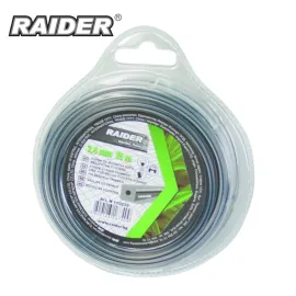Корда за косачка тример квадратна Raider, 2.40 мм х 15 м Корда за косачка тример квадратна Raider, 2.40 мм х 15 м