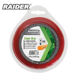 Корда за косачка тример Raider, 3.0 мм х 15 м, квадратна