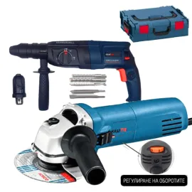 Комплект Перфоратор 1200W + Ъглошлайф 1200W 125mm, 