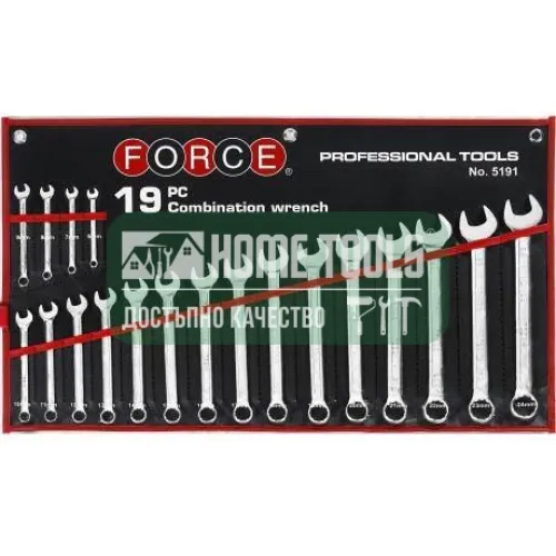 Комплект ключове звездогаечни Force 5192, 75°, 6 - 24 мм, 19 бр.