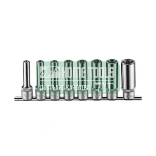 Комплект вложки удължени Force 40711-9, 1/2", 7 броя, 8 - 19 мм, дванадесетостенни