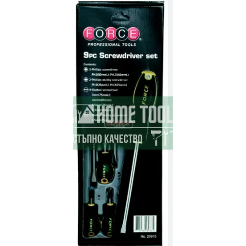 Отвертки Force Tools 9 бр