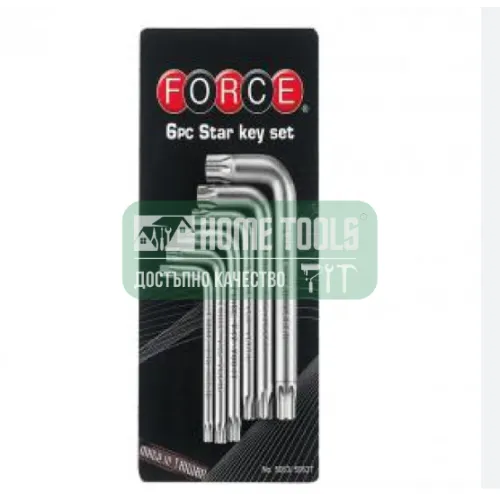 Шестограми Г-образни TORX удължени комплект Force Tools 9 бр. / T-20H-T-60H /