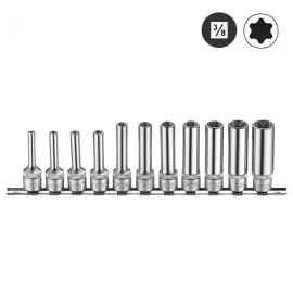 Комплект удължени шестостенни вложки Force, 1/4"-3/8", 15 броя Комплект удължени шестостенни вложки Force, 1/4"-3/8", 15 броя