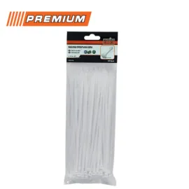 Кабелни превръзки бели, 200 мм x 2.5 мм, PremiumFix