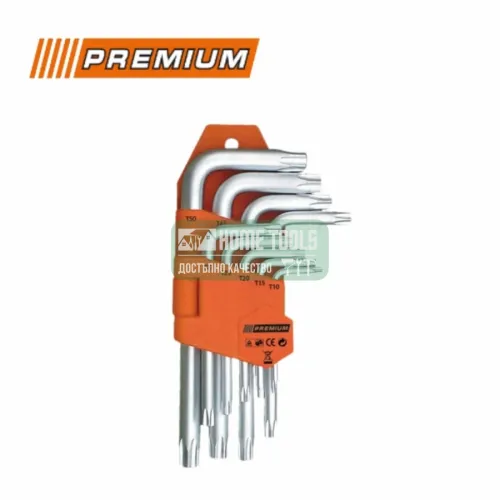 Шестограми 9 броя къси Torx Premium