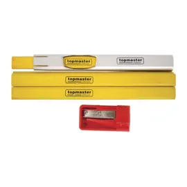 Моливи дърводелски и острилка комплект 7 броя TopMaster Моливи дърводелски и острилка комплект 7 броя TopMaster