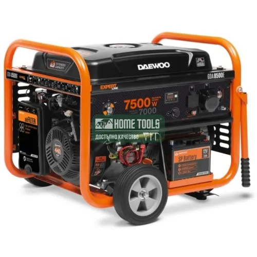 Бензинов монофазен генератор DAEWOO GD8500E, 7500 W, 25 л, eлектронен старт