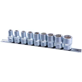 Комплект вложки Topmaster, E-Torx, 1/2", 9 бр. Комплект вложки Topmaster, E-Torx, 1/2", 9 бр.