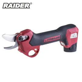 Акумулаторна лозарска ножица RAIDER RD-PSH01, 12 V Li-Ion, 2 Ah, 25 мм, с 2 батерии и зарядно Акумулаторна лозарска ножица RAIDER RD-PSH01, 12 V Li-Ion, 2 Ah, 25 мм, с 2 батерии и зарядно