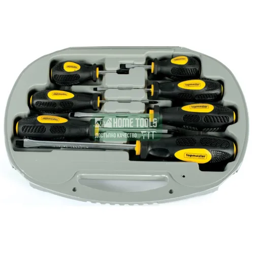 Отвертки комплект Topmaster CR-V TMP в куфар 7 бр.