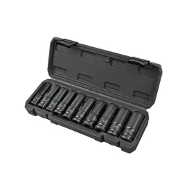 Ударни вложки, удължени Topmaster, 1/2" TMP, 10-24 мм, Cr-Mo, 10 бр.