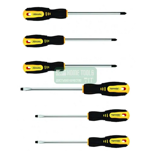 Комплект отвертки Topmaster, CR-V TMP, 6 бр
