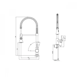 Едноръкохватков смесител за кухня с подвижно рамо Makena Айра Едноръкохватков смесител за кухня с подвижно рамо Makena Айра