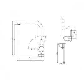 Едноръкохватков смесител за кухня с изтеглящ се душ Makena Електра Едноръкохватков смесител за кухня с изтеглящ се душ Makena Електра