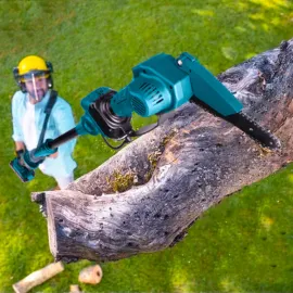 Комплект Телескопичен Прът и Мини Резачка KraftWorld Акумулаторен трион за клони с омасляване на веригата, 2бр Батерии 38V 10Ah и 2бр Верига Комплект Телескопичен Прът и Мини Резачка KraftWorld Акумулаторен трион за клони с омасляване на веригата, 2бр Батерии 38V 10Ah и 2бр Верига