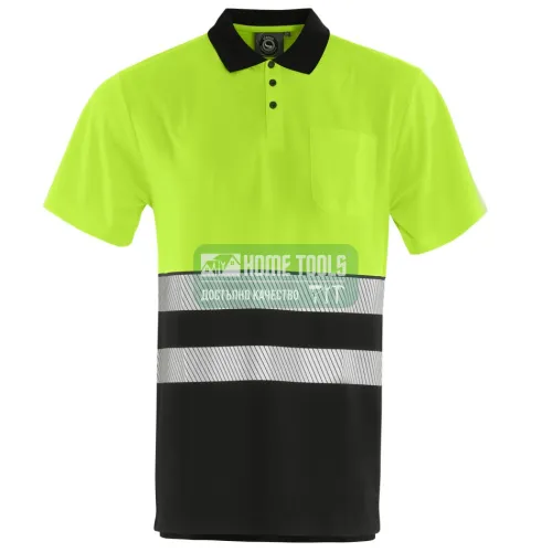 Сигнална тениска с яка PRISMA HV YELLOW/BLACK