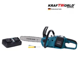 Немска Резачка за Дърва KraftWorld 2х 36V 8Ah, акумулаторен верижен трион с двойна батерия Немска Резачка за Дърва KraftWorld 2х 36V 8Ah, акумулаторен верижен трион с двойна батерия