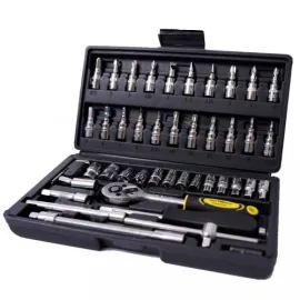 Немски комплект в куфар - гедоре 46 части KraftWorld Немски комплект в куфар - гедоре 46 части KraftWorld