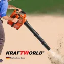 Немска Бензинова духалка за листа KraftWorld 3-в-1 издухване,събиране,смилане / Бензинов Листосъбрач с торба