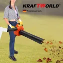 Немска Бензинова духалка за листа KraftWorld 3-в-1 издухване,събиране,смилане / Бензинов Листосъбрач с торба