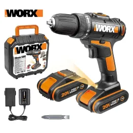 Акумулаторна бормашина WORX WX101.1, 20 V, 0-500/0-1450 rpm, 30 Nm