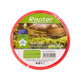 Корда за тример RAPTER RR44444, 15 м, 2.7 мм, звезда Корда за тример RAPTER RR44444, 15 м, 2.7 мм, звезда