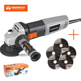 Електрически ъглошлайф DAEWOO DAAG125-90, 900 W, 125 мм + ПОДАРЪК 5 бр. Дискове BOLTER