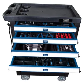 Количка за инструменти Scheppach TW1000, 263 части, 450 кг, 770х460х970 мм