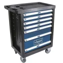 Количка с инструменти Scheppach TW1100, 7 чекеджета, 70 броя инструменти