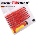 Изолирана Отвертка със сменяеми накрайници KraftWorld 9 части
