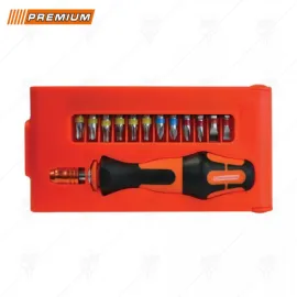 Комплект отвертка с накрайници Premium, 1/4", 13 части Комплект отвертка с накрайници Premium, 1/4", 13 части