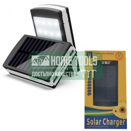 Соларна външна батерия UKC, Power Bank 50 000 mAch, външна батерия за GSM, GPS + 20 LED