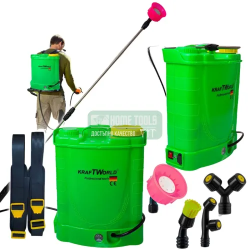 Немска Пръскачка акумулаторна KraftWorld , 16L, 2 степени на пръскане